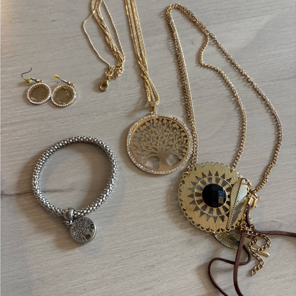 Elegant Gold and Silver Tree of Life Jewelry Set, purchased from Macys‎